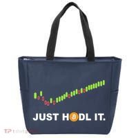 Just Hodl It Funny Crypto Trader Btc Bitcoin Investor Tote Bag thumb 0