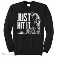 Just Hit It Funny Golf Sweatshirt thumb 0