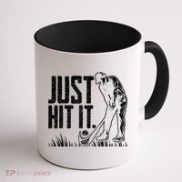 Just Hit It Funny Golf Coffee Mug thumb 1