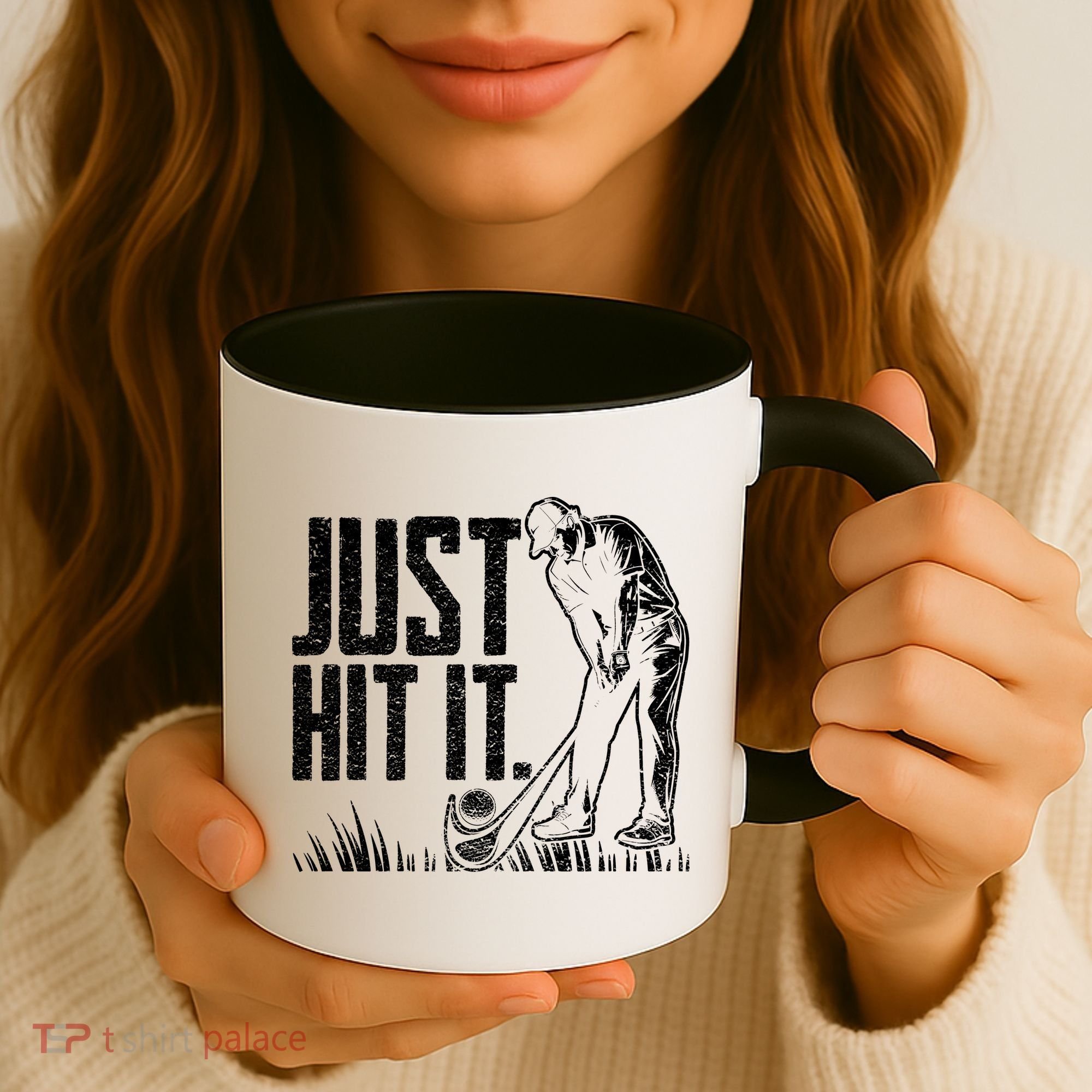 Just Hit It Funny Golf Coffee Mug