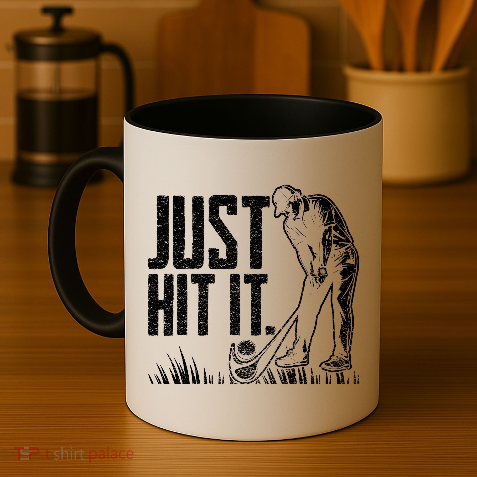 Just Hit It Funny Golf Coffee Mug