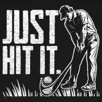 Just Hit It Funny Golf Ornament thumb 1