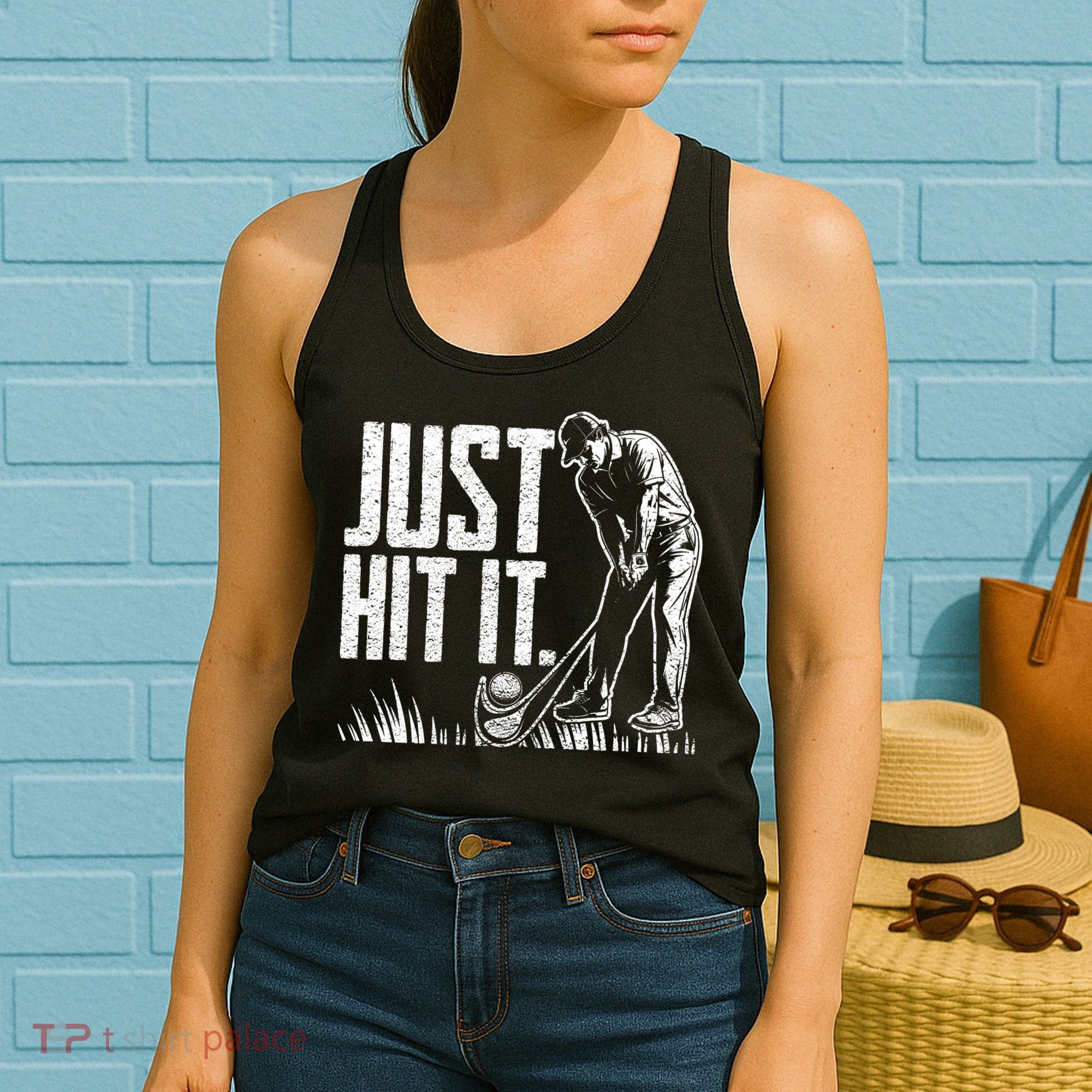 Just Hit It Funny Golf Women's Tank Top