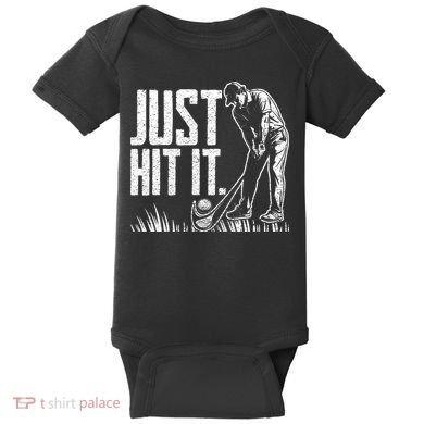 Just Hit It Funny Golf Baby Bodysuit