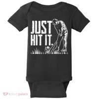 Just Hit It Funny Golf Baby Bodysuit thumb 0