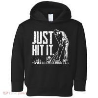 Just Hit It Funny Golf Toddler Hoodie thumb 0