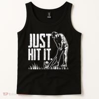 Just Hit It Funny Golf Tank Top thumb 2