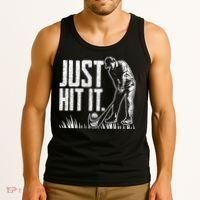 Just Hit It Funny Golf Tank Top thumb 3