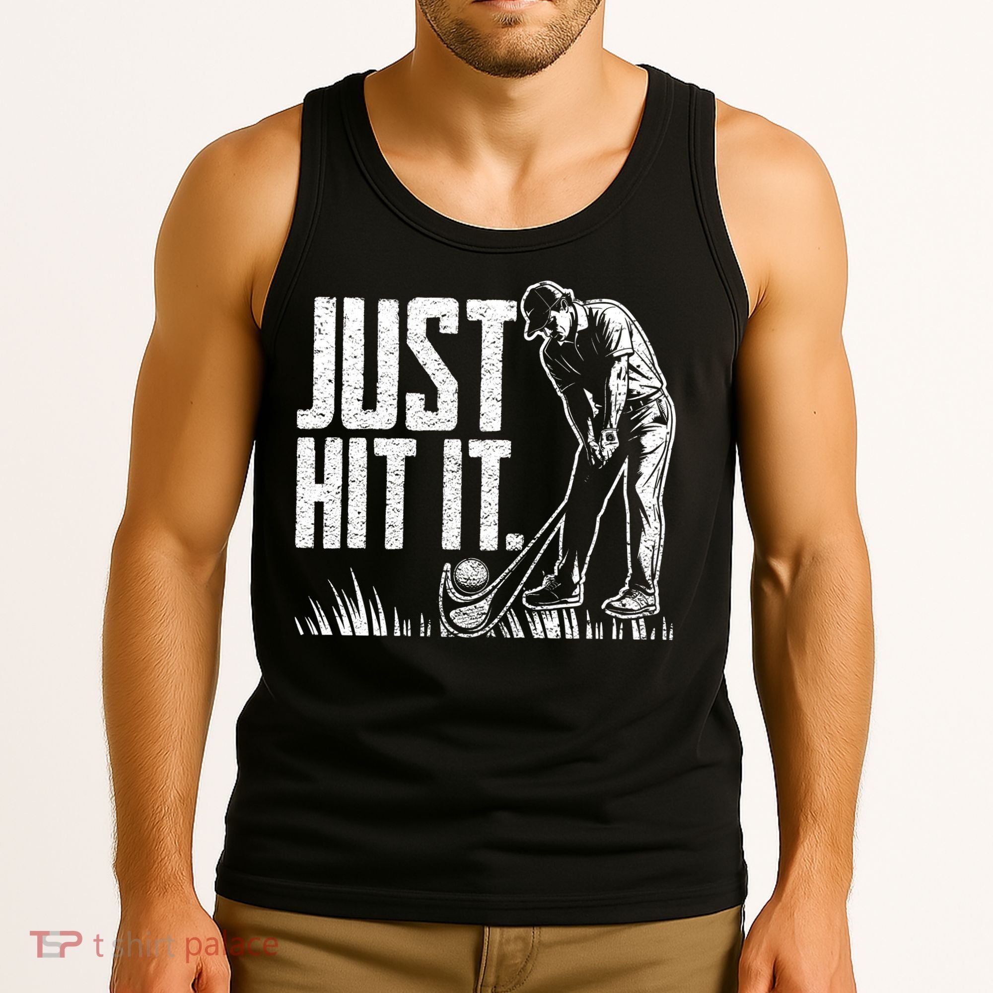 Just Hit It Funny Golf Tank Top