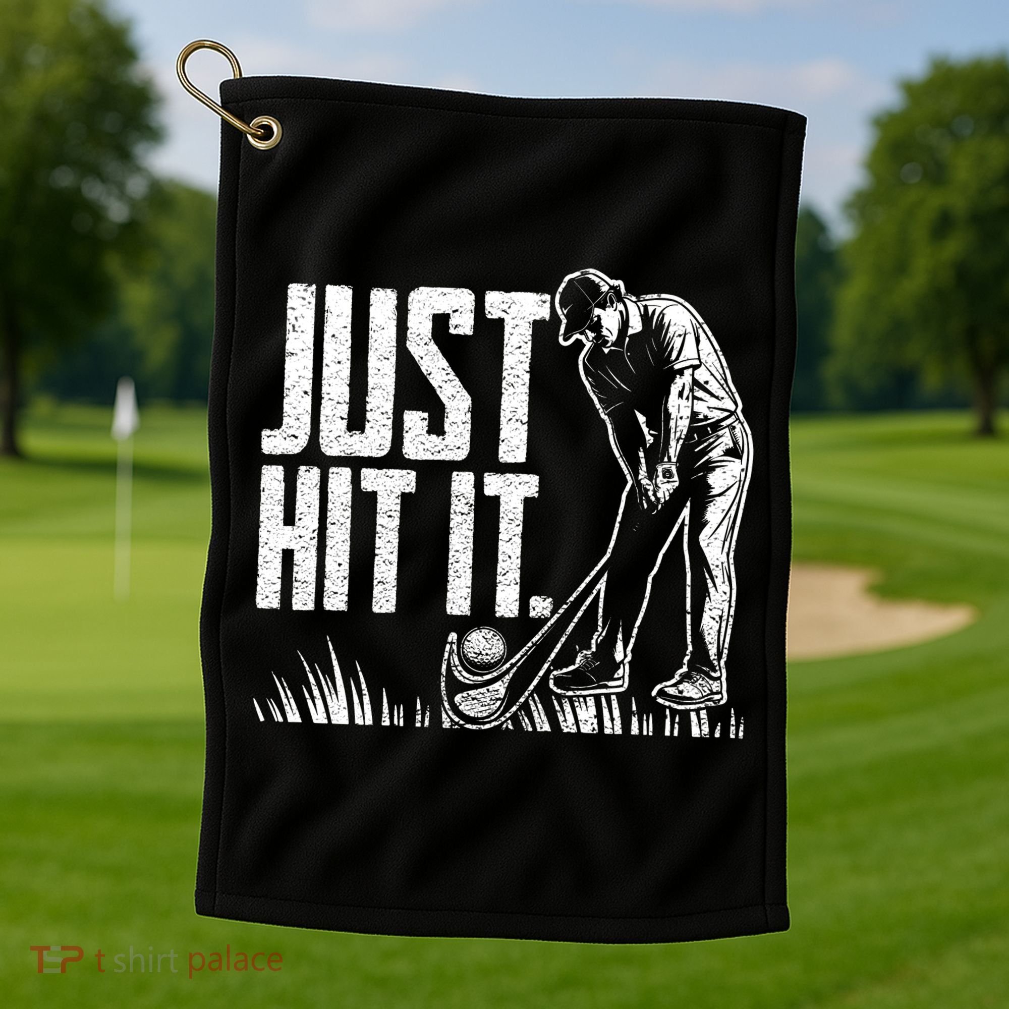 Just Hit It Funny Golf Golf Towel