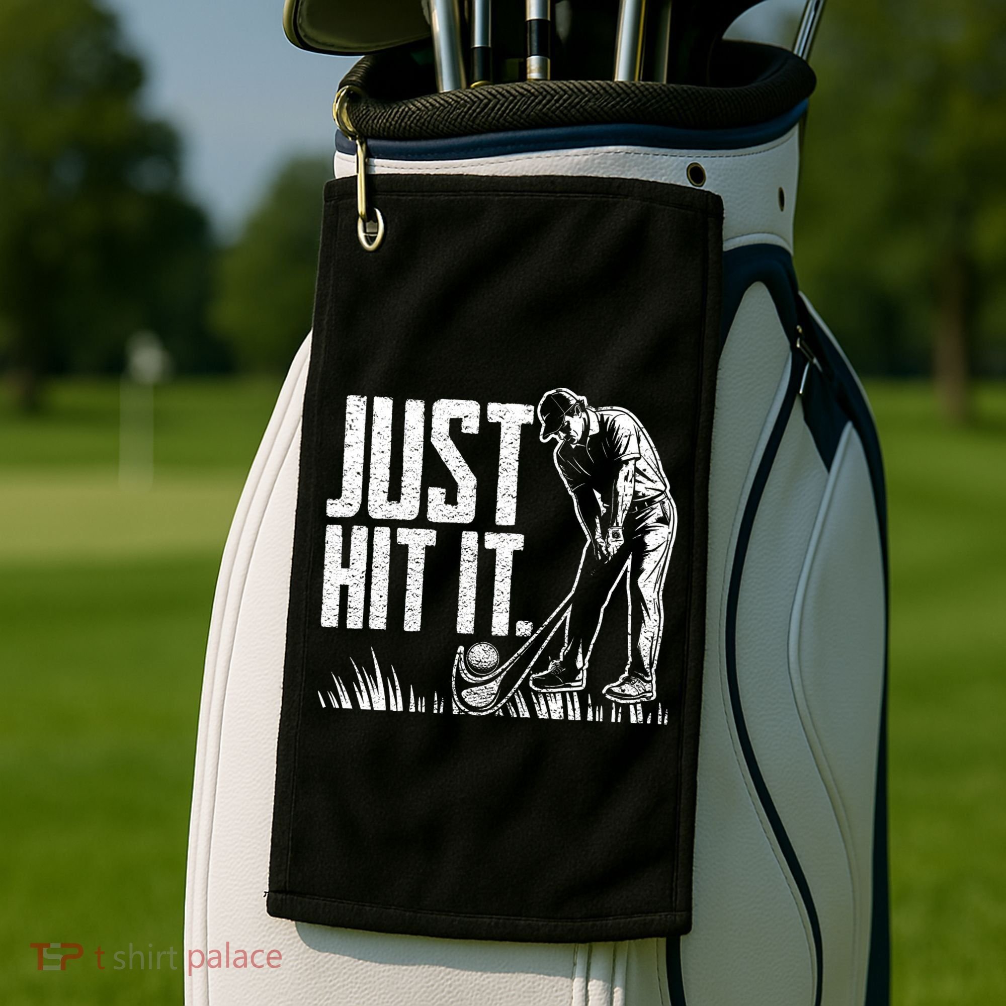 Just Hit It Funny Golf Golf Towel
