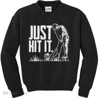 Just Hit It Funny Golf Kids Sweatshirt thumb 0