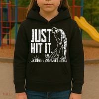 Just Hit It Funny Golf Kids Hoodie thumb 3