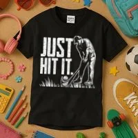 Just Hit It Funny Golf Kids T-Shirt thumb 3