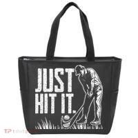 Just Hit It Funny Golf Tote Bag thumb 0