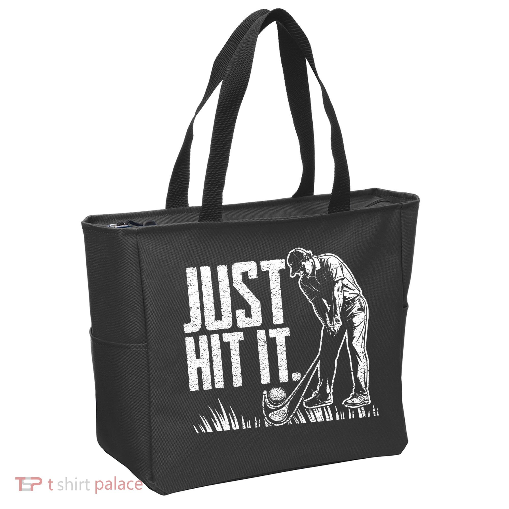 Just Hit It Funny Golf Tote Bag