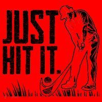 Just Hit It Funny Golf Santa Hat thumb 1