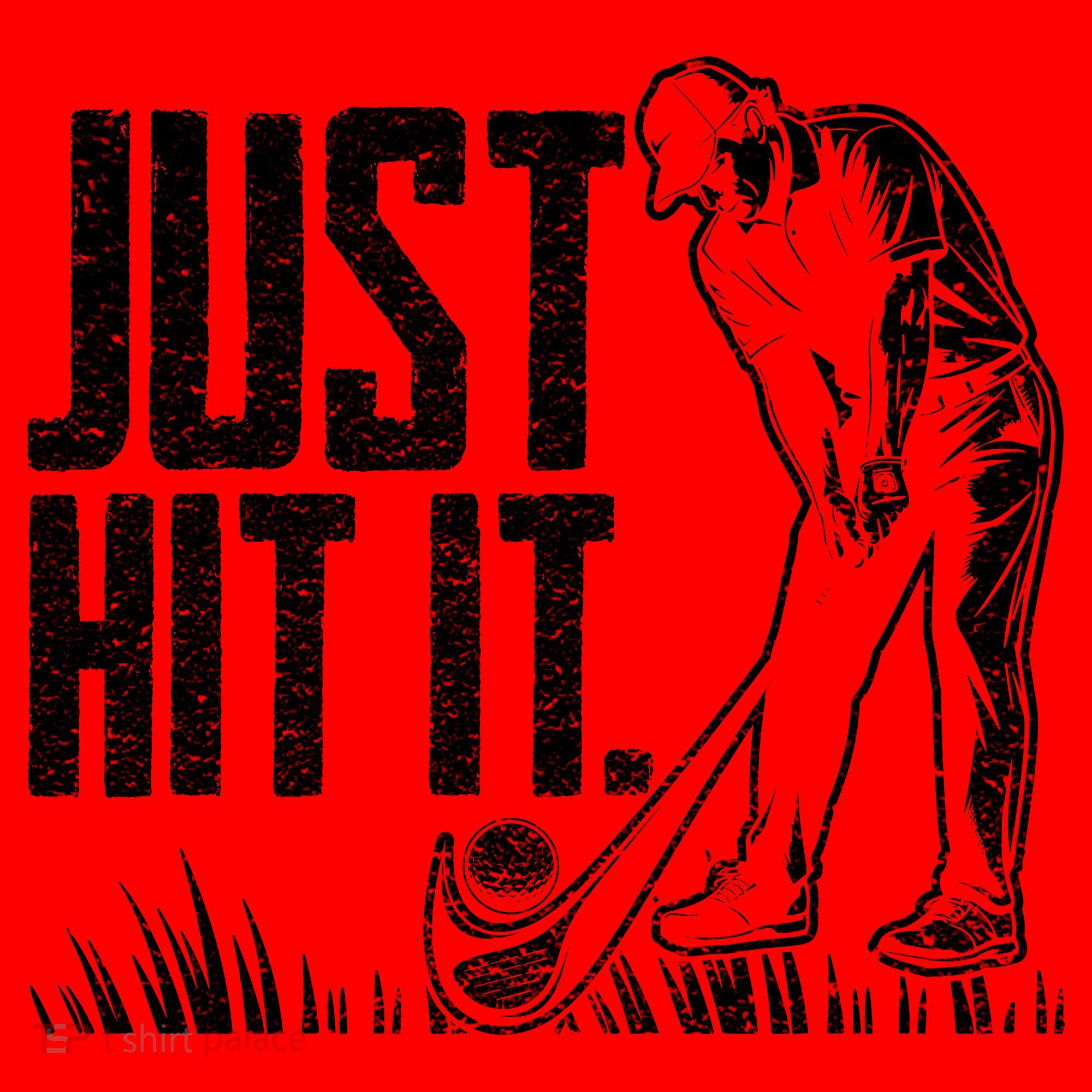 Just Hit It Funny Golf Santa Hat