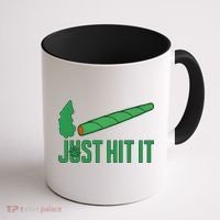 Just Hit It Weed Joint Happy 420 Day Weed Lover Marijuana Weed Smoker Coffee Mug thumb 1