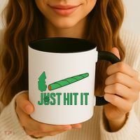 Just Hit It Weed Joint Happy 420 Day Weed Lover Marijuana Weed Smoker Coffee Mug thumb 3