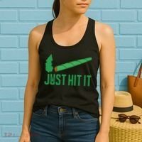 Just Hit It Weed Joint Happy 420 Day Weed Lover Marijuana Weed Smoker Women's Tank Top thumb 2