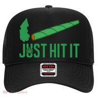 Just Hit It Weed Joint Happy 420 Day Weed Lover Marijuana Weed Smoker Hat thumb 0