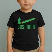 Just Hit It Weed Joint Happy 420 Day Weed Lover Marijuana Weed Smoker Toddler T-Shirt thumb 2