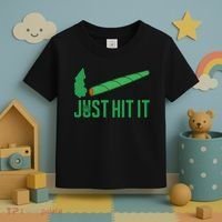 Just Hit It Weed Joint Happy 420 Day Weed Lover Marijuana Weed Smoker Toddler T-Shirt thumb 3