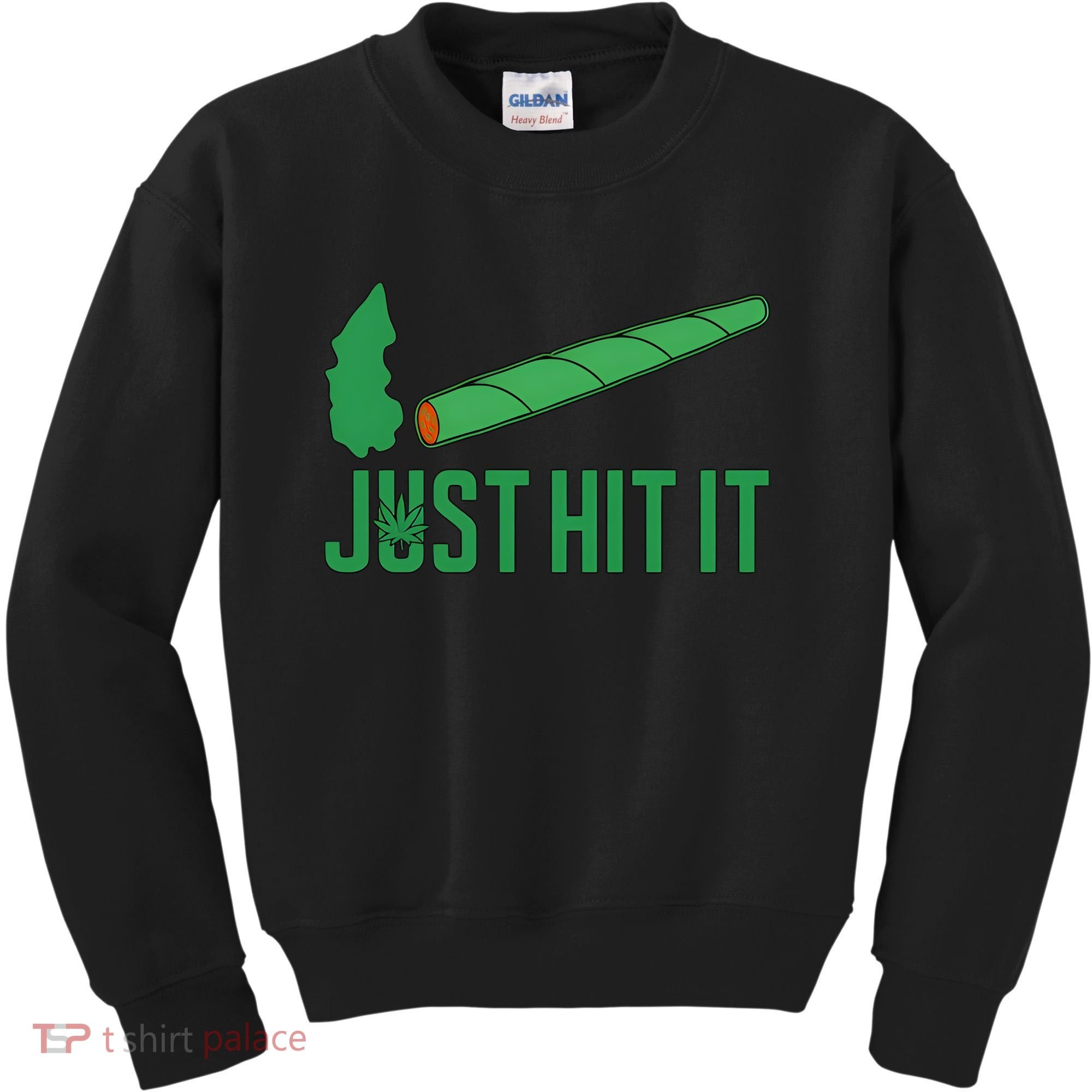 Just Hit It Weed Joint Happy 420 Day Weed Lover Marijuana Weed Smoker Kids Sweatshirt