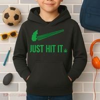 Just Hit It Cannabis Smoker Kids Hoodie thumb 2