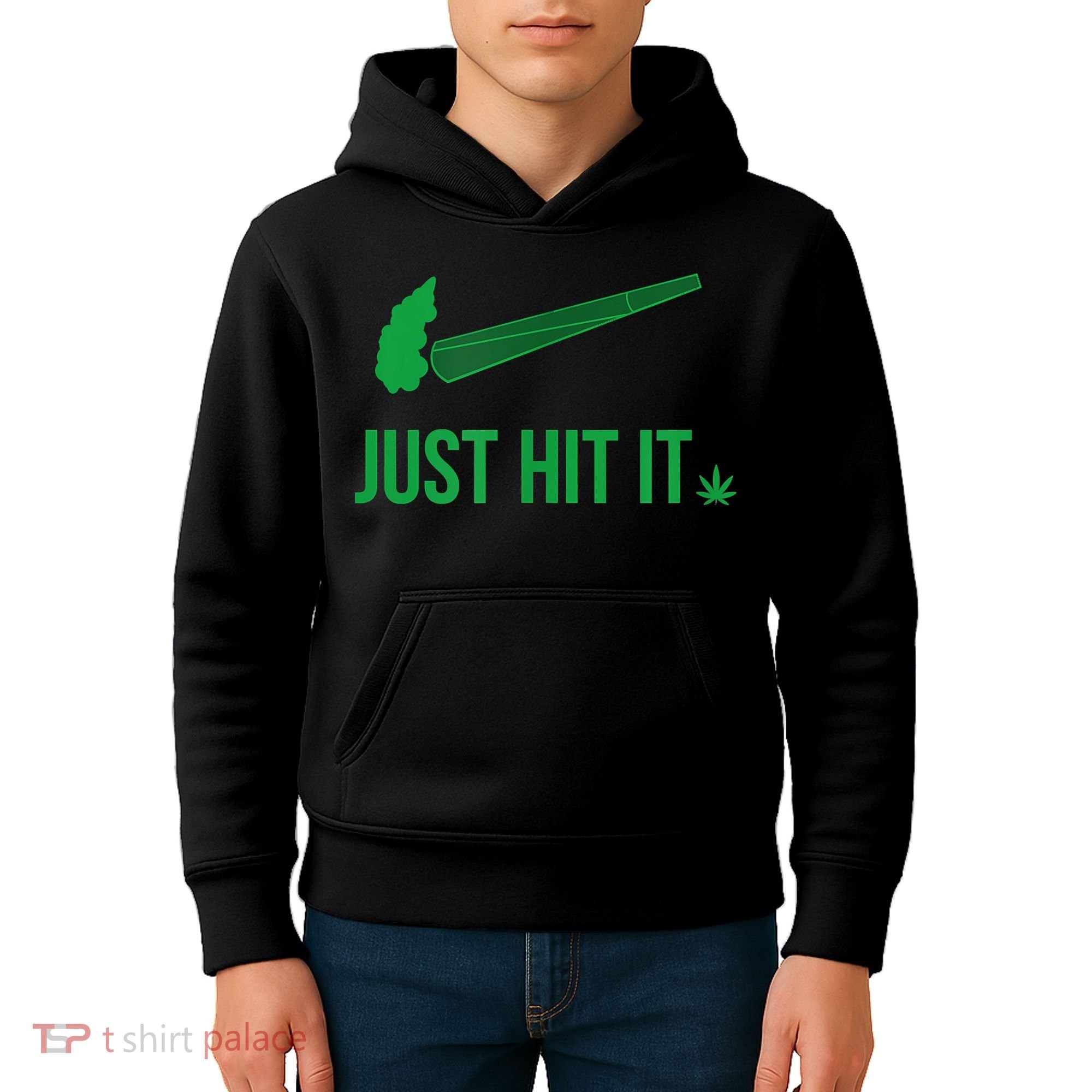 Just Hit It Cannabis Smoker Kids Hoodie