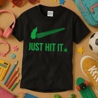 Just Hit It Cannabis Smoker Kids T-Shirt thumb 3