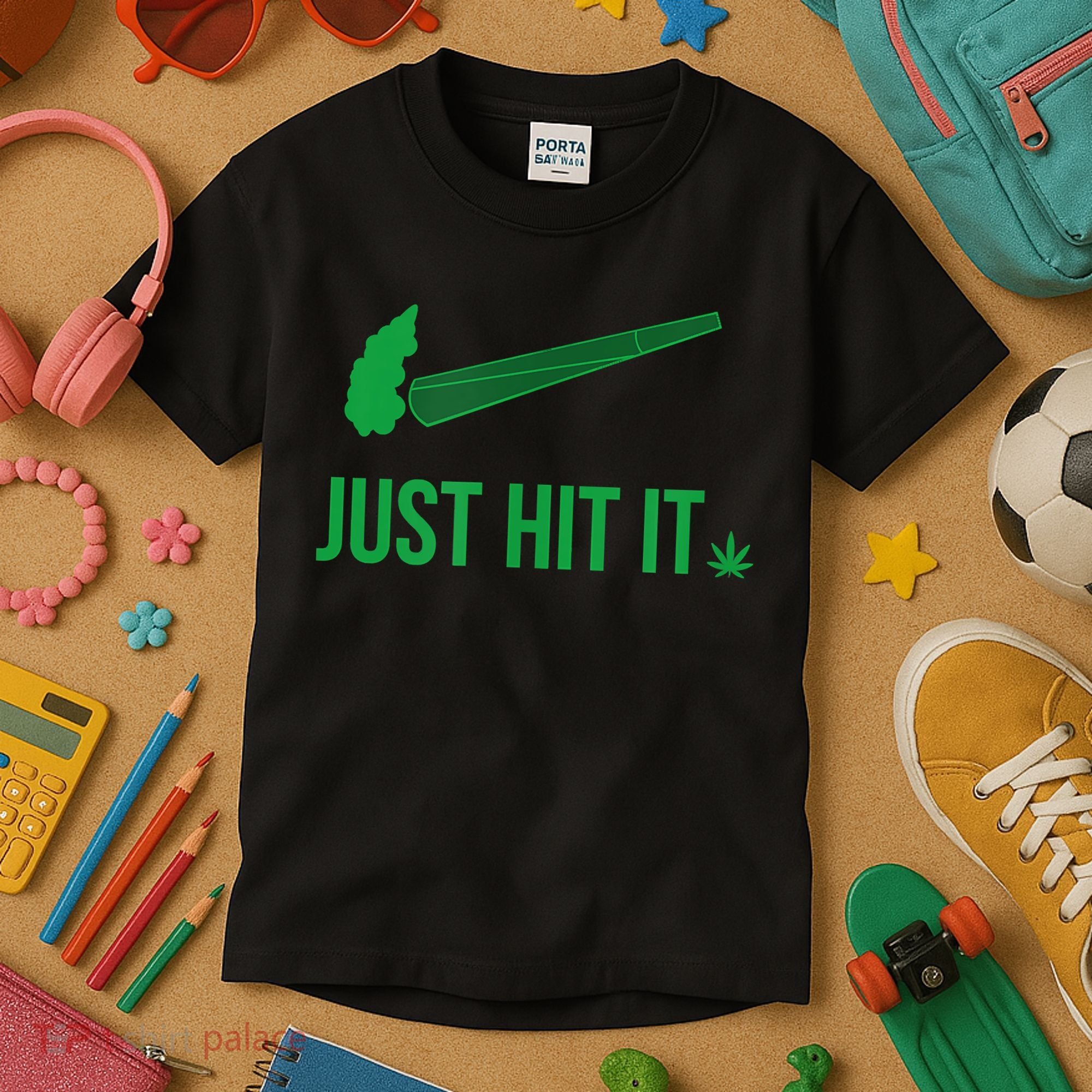 Just Hit It Cannabis Smoker Kids T-Shirt