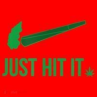 Just Hit It Cannabis Smoker Santa Hat thumb 1