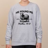 Jesus He Left 99 To Find Me Sheep Christian Women's Sweatshirt thumb 0