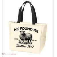 Jesus He Left 99 To Find Me Sheep Christian Tote Bag thumb 3