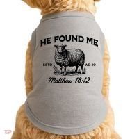 Jesus He Left 99 To Find Me Sheep Christian Doggie Tank thumb 0