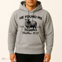 Jesus He Left 99 To Find Me Sheep Christian Hoodie thumb 2