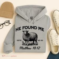Jesus He Left 99 To Find Me Sheep Christian Hoodie thumb 4