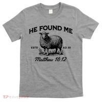 Jesus He Left 99 To Find Me Sheep Christian T-Shirt thumb 0
