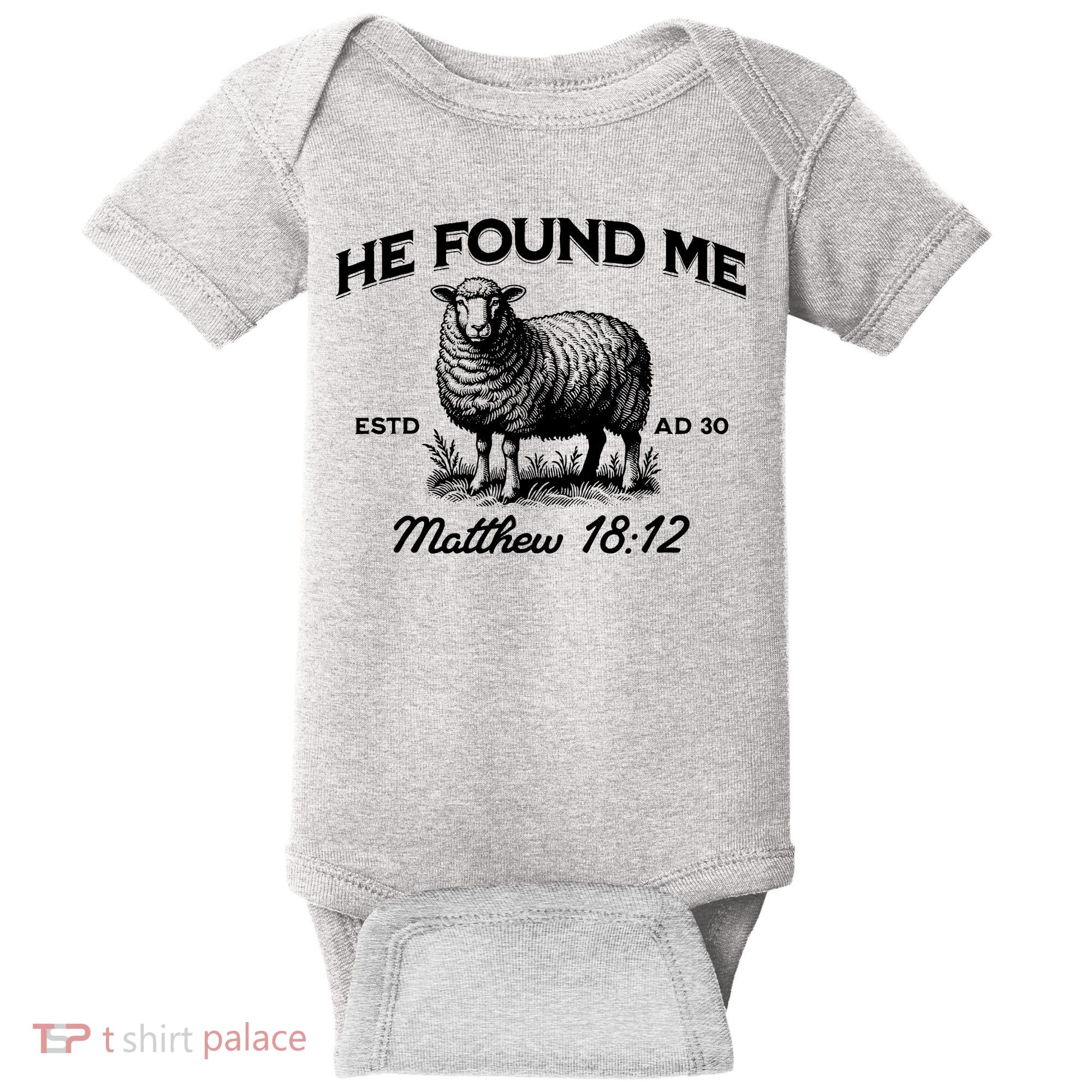 Jesus He Left 99 To Find Me Sheep Christian Baby Bodysuit