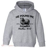 Jesus He Left 99 To Find Me Sheep Christian Toddler Hoodie thumb 0