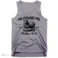 Jesus He Left 99 To Find Me Sheep Christian Tank Top thumb 0