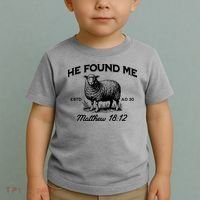 Jesus He Left 99 To Find Me Sheep Christian Toddler T-Shirt thumb 2