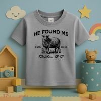 Jesus He Left 99 To Find Me Sheep Christian Toddler T-Shirt thumb 3