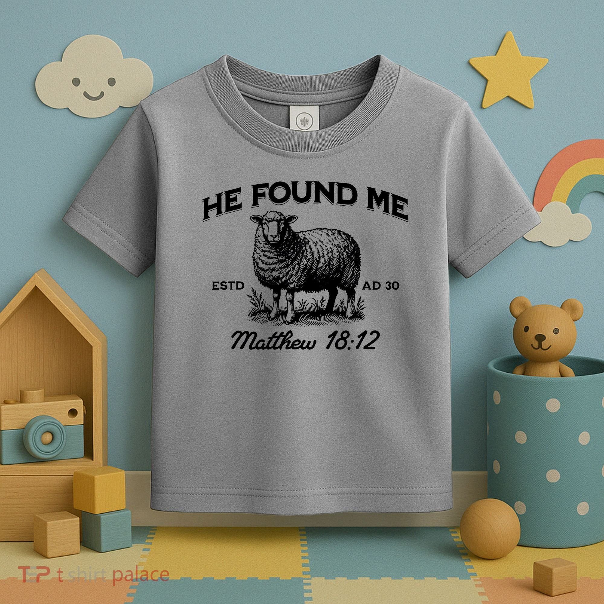 Jesus He Left 99 To Find Me Sheep Christian Toddler T-Shirt