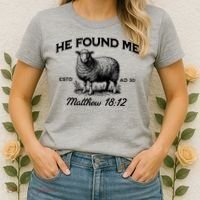Jesus He Left 99 To Find Me Sheep Christian Women's T-Shirt thumb 2