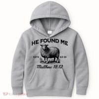 Jesus He Left 99 To Find Me Sheep Christian Kids Hoodie thumb 0