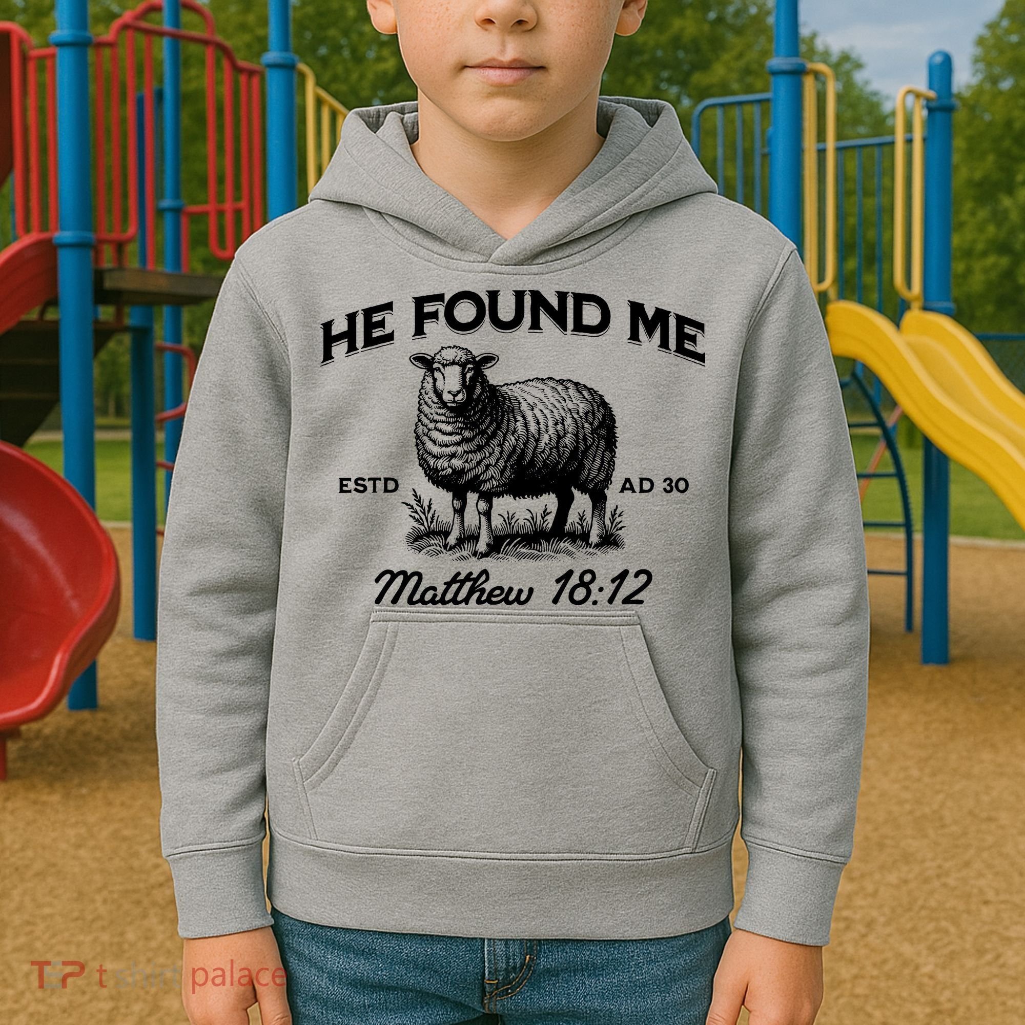 Jesus He Left 99 To Find Me Sheep Christian Kids Hoodie