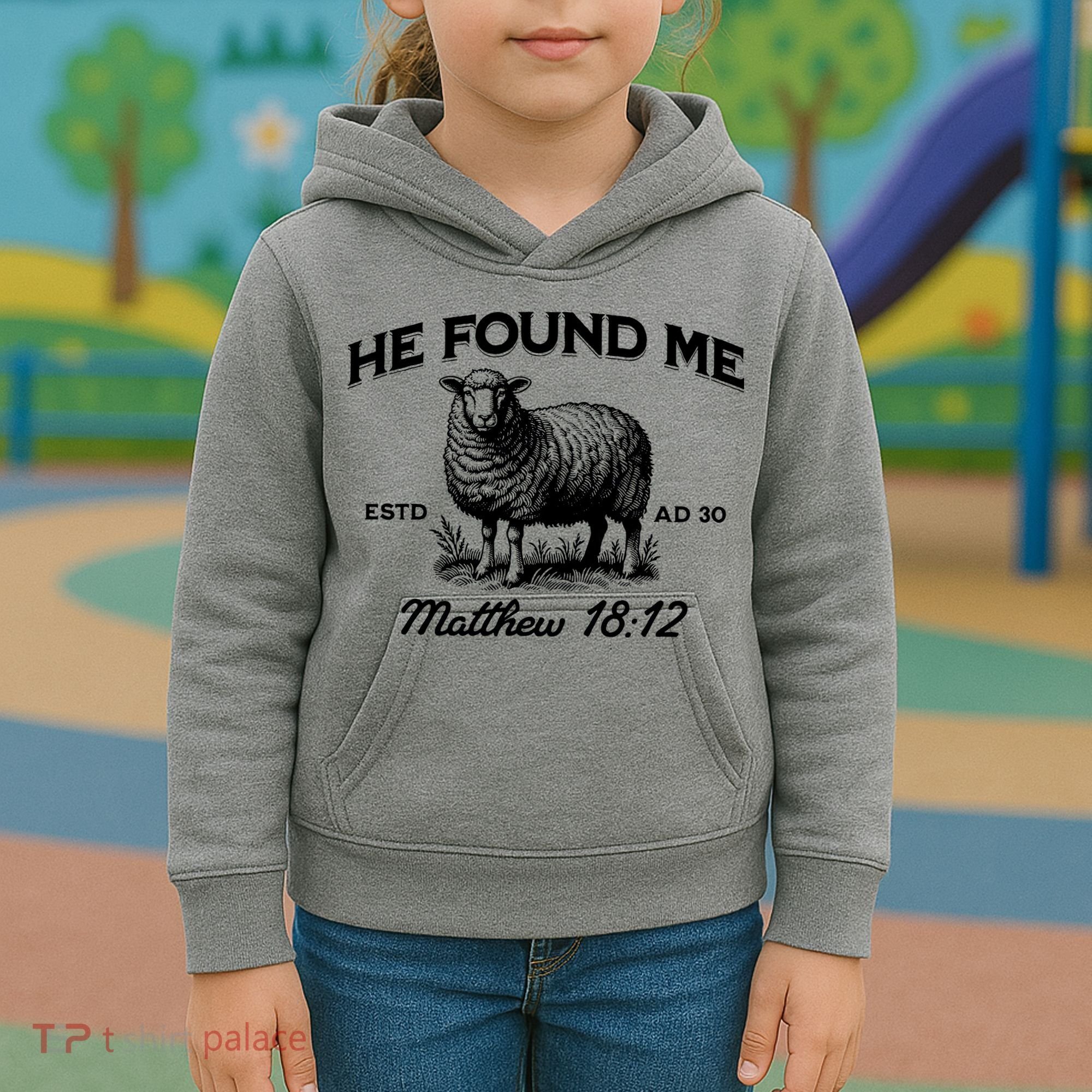 Jesus He Left 99 To Find Me Sheep Christian Kids Hoodie
